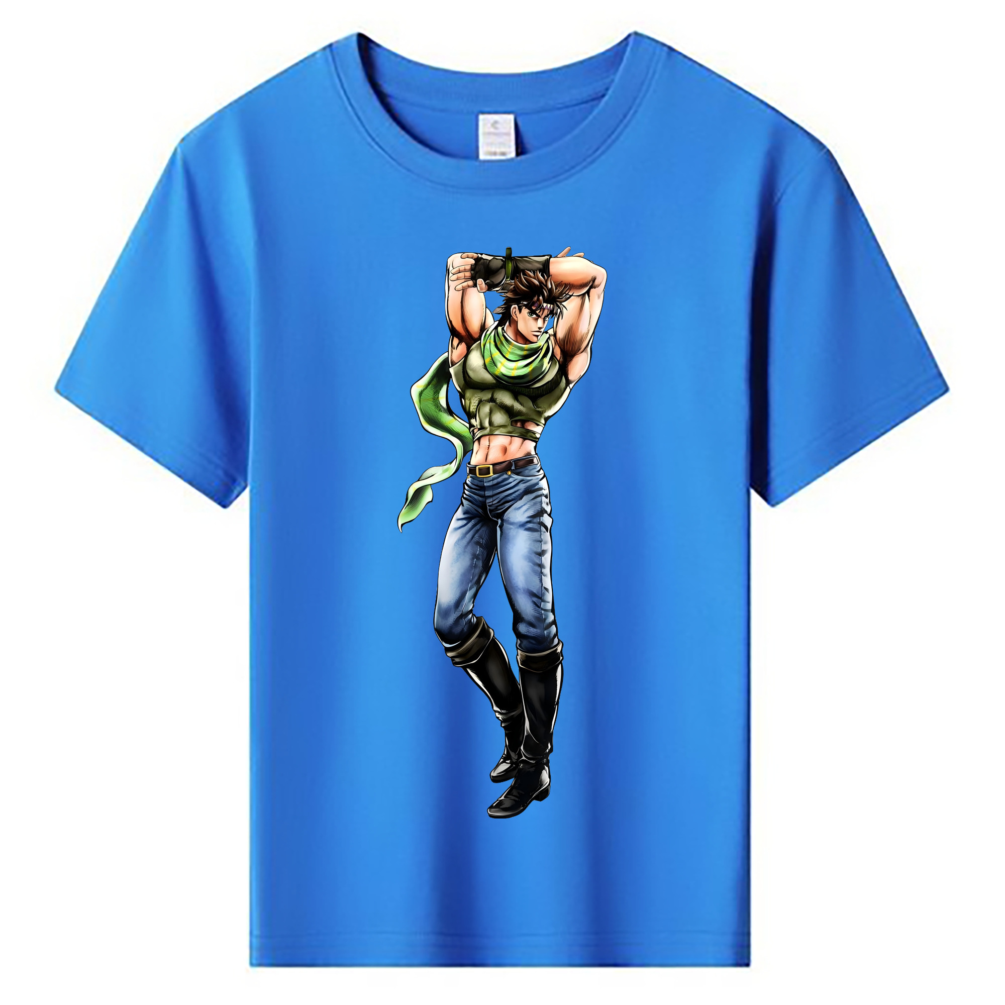 （画像用） ジョジョの奇妙な冒険 ジョセフ?ジョースター JoJo's Bizarre Adventure Joseph Joestar 綿100％キッズTシャツ（フロントプリント）